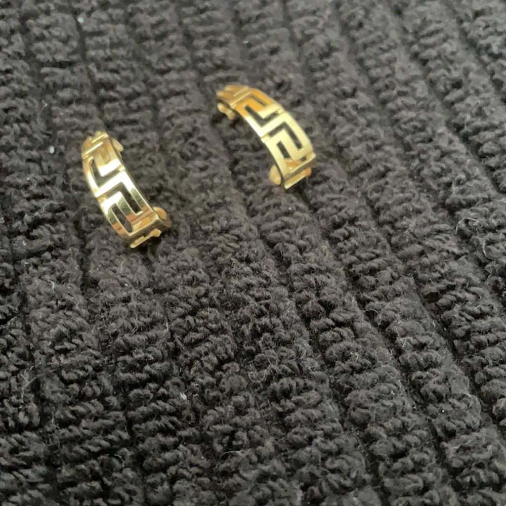 14k Greek Key Earrings